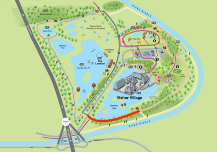 Map with osprey path
